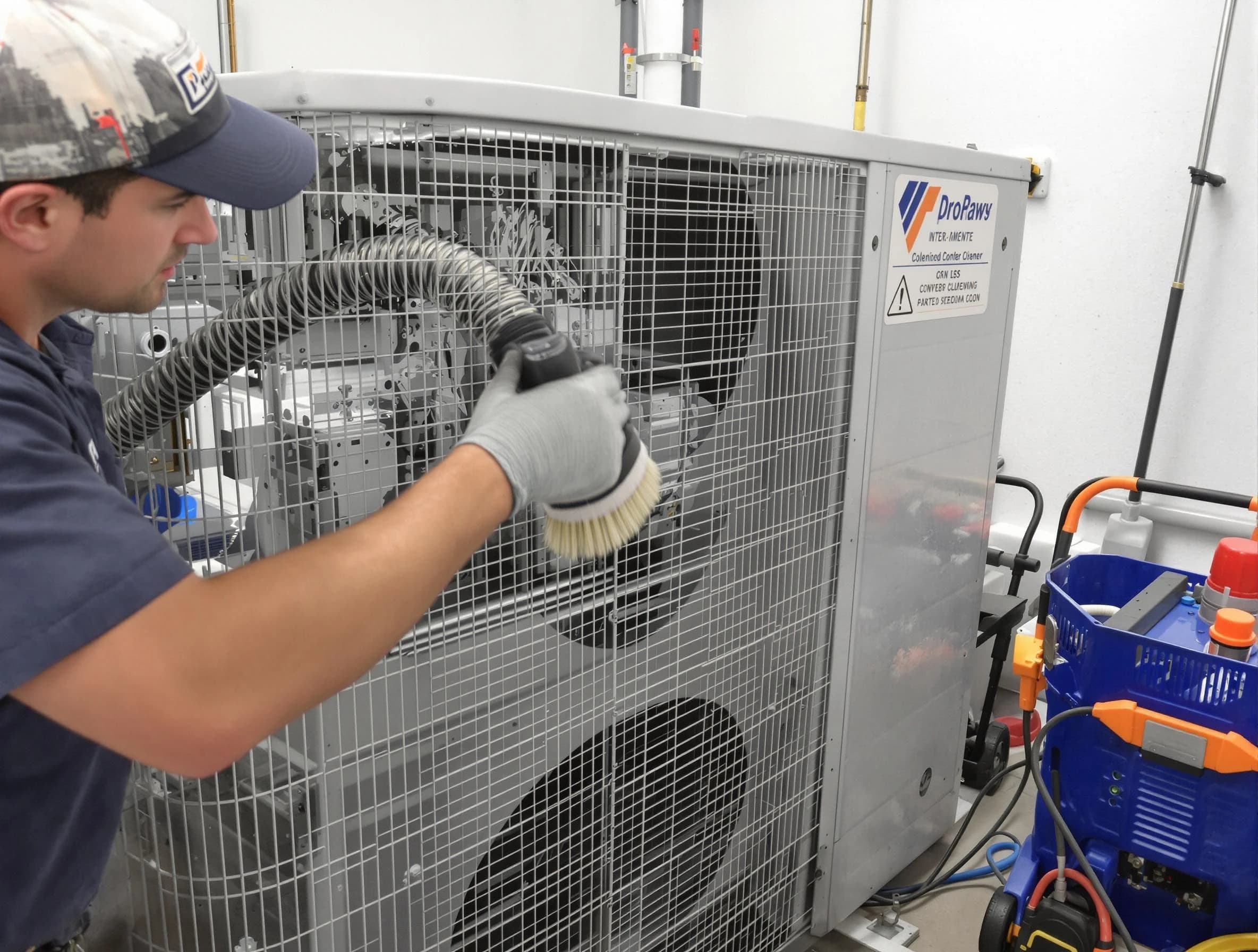 Wellesley Air Duct Cleaning specialist performing precision AC coil cleaning for improved system performance in Wellesley