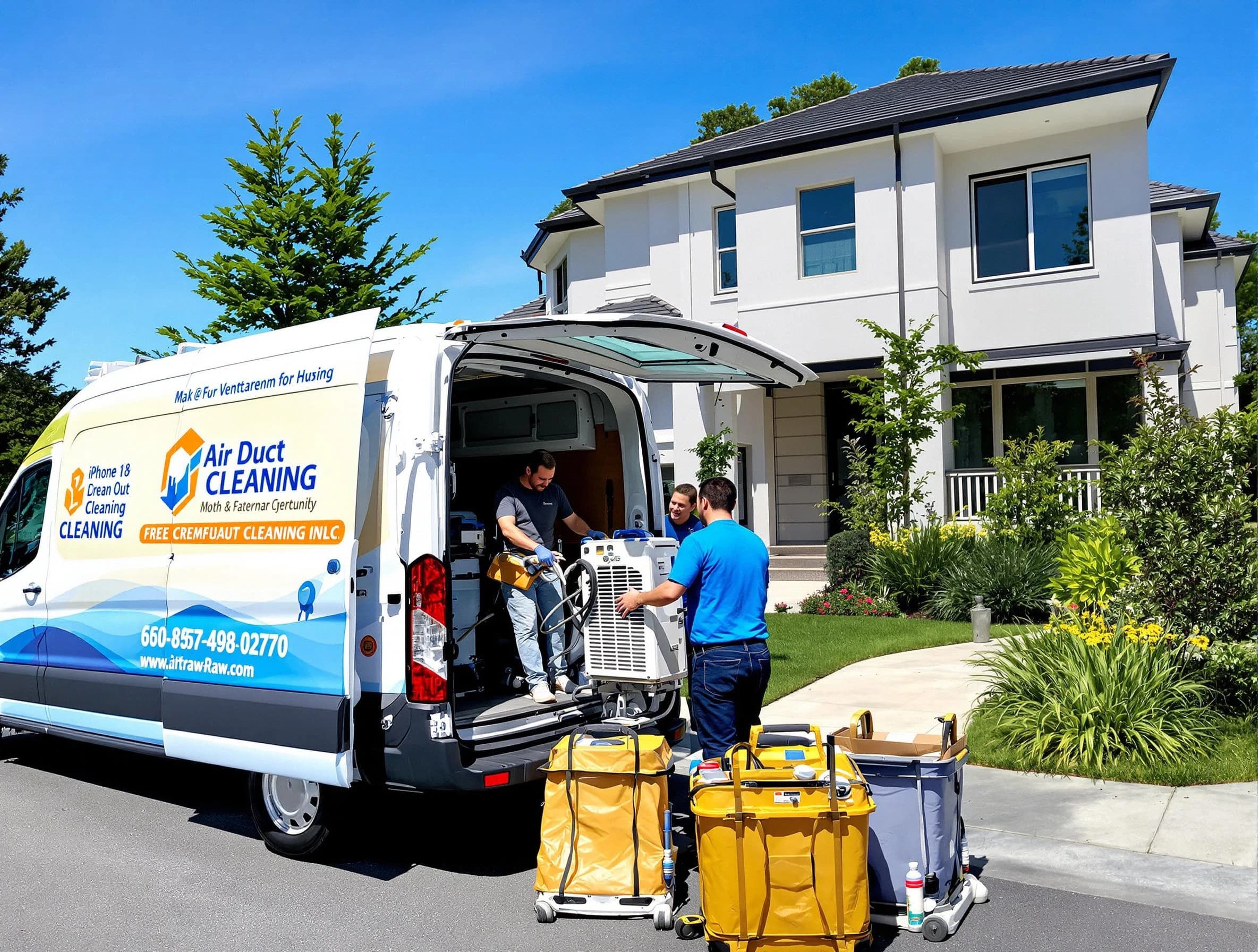 Wellesley Air Duct Cleaning technician performing professional air duct cleaning in Wellesley
