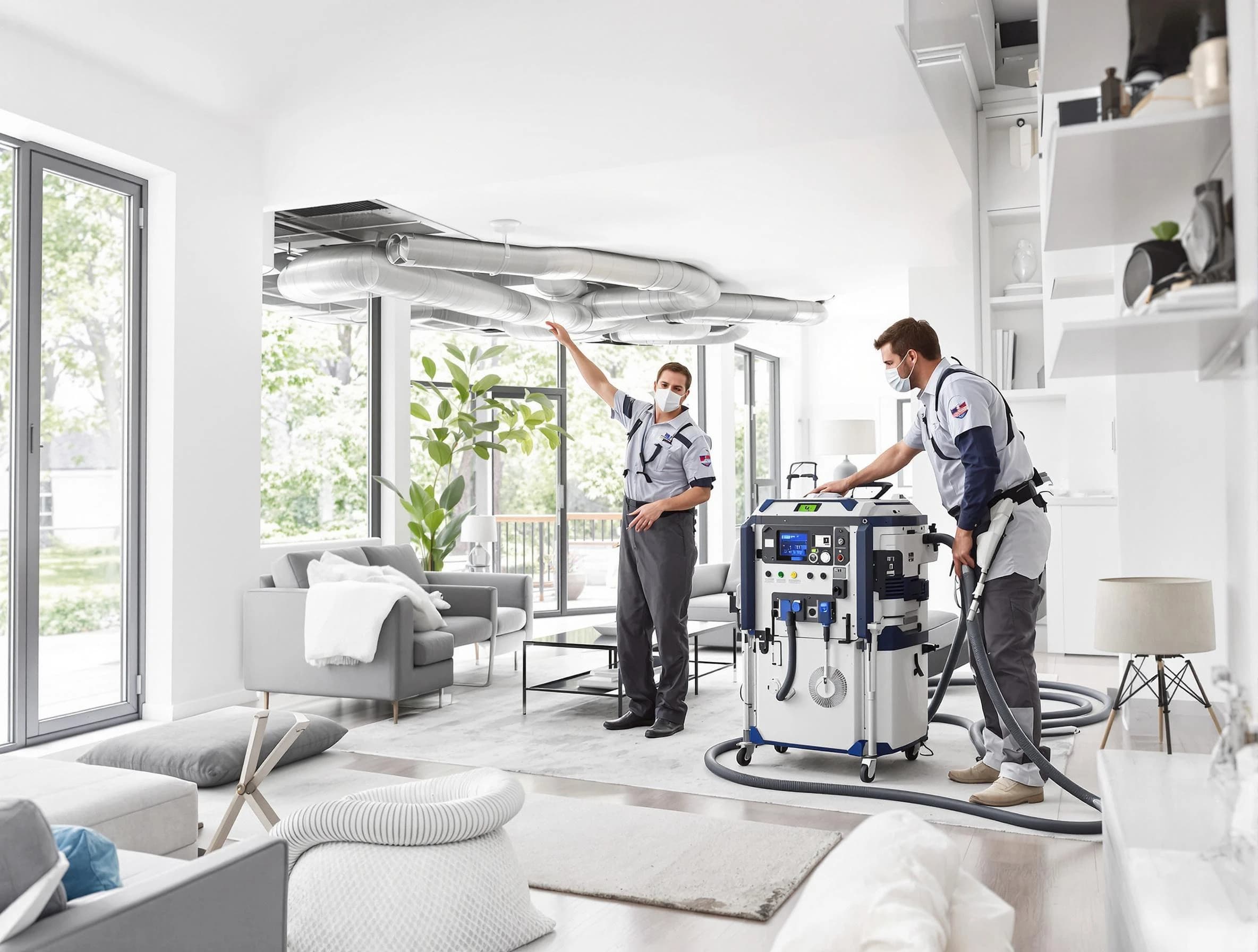 Wellesley Air Duct Cleaning professional conducting pure air duct cleaning with state-of-the-art equipment in Wellesley