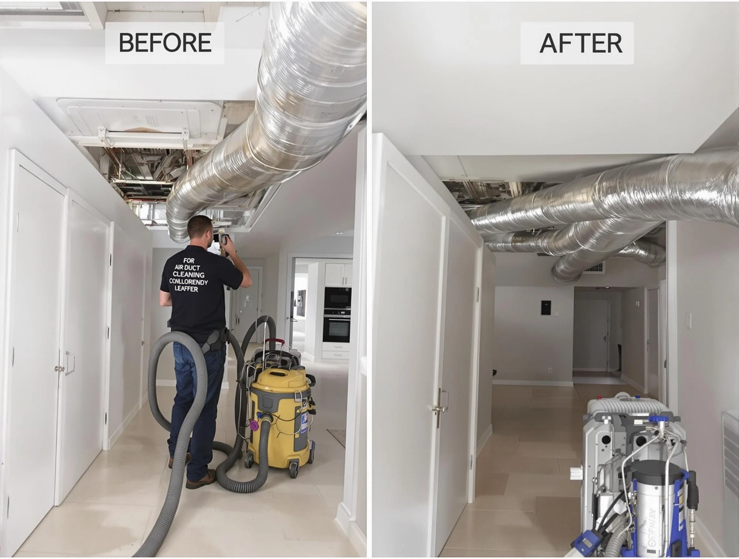 Wellesley Air Duct Cleaning professional performing thorough air duct cleaning in Wellesley