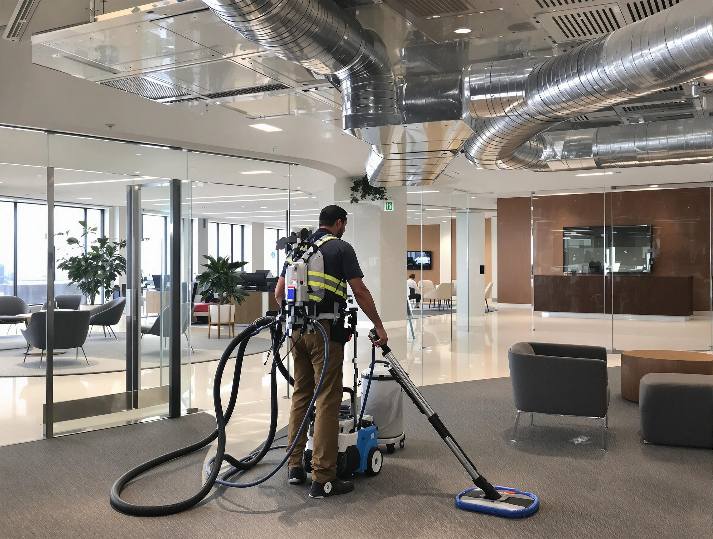 Commercial duct cleaning service by Wellesley Air Duct Cleaning in Wellesley