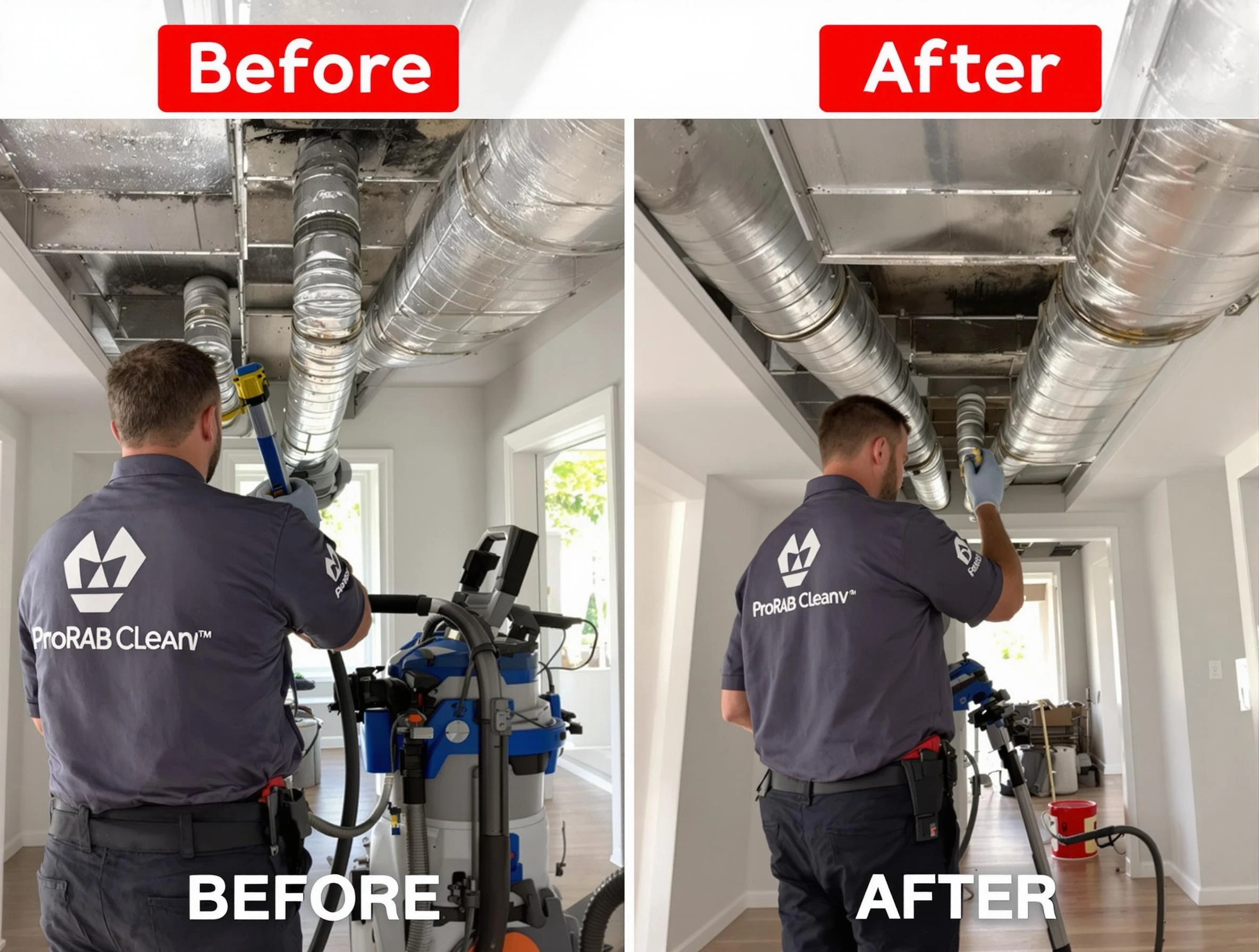 Wellesley Air Duct Cleaning expert performing thorough residential duct cleaning in a Wellesley home